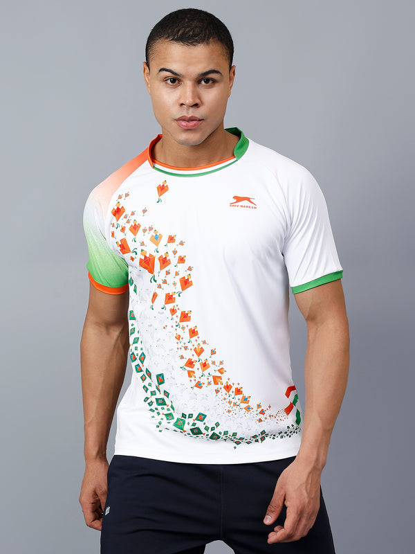 Independence Breeze T-Shirt|White Orange Green