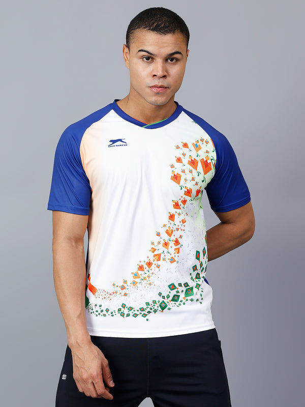 Independence Radiance T-Shirt|Blue White Orange