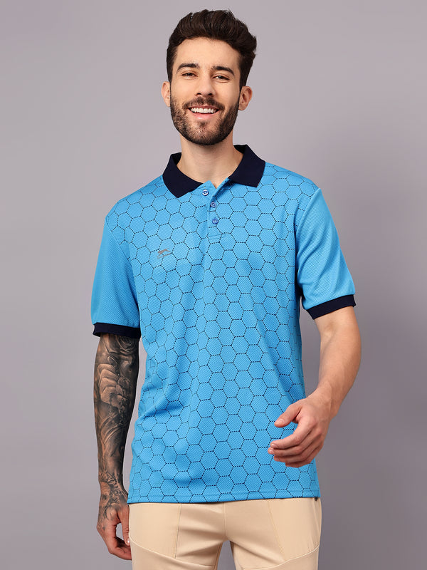 T Shirt Tessellation |Popcorn|Cyan