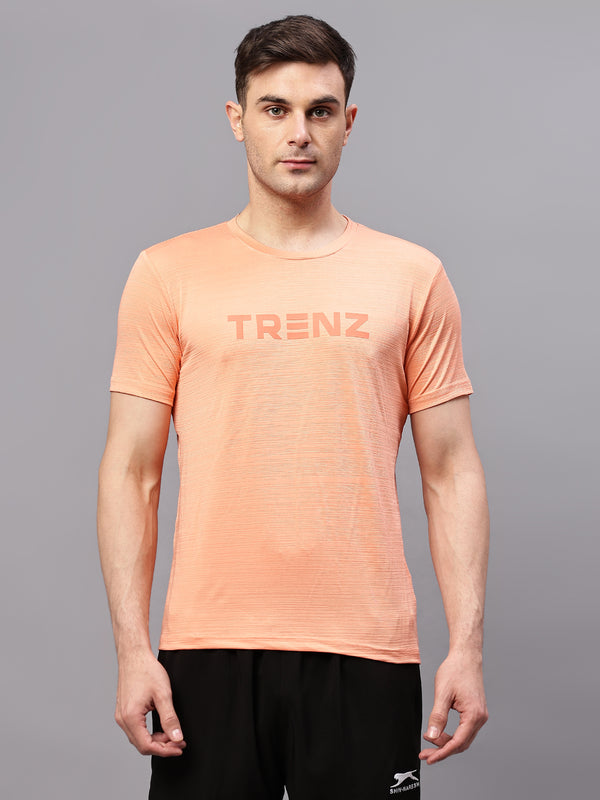 Relaxed Fit Crew Neck T-Shirt Peach