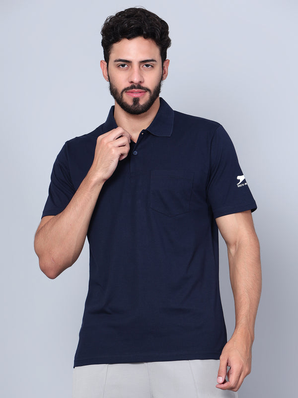 T Shirt |Poly Cotton Sinker|Navy|