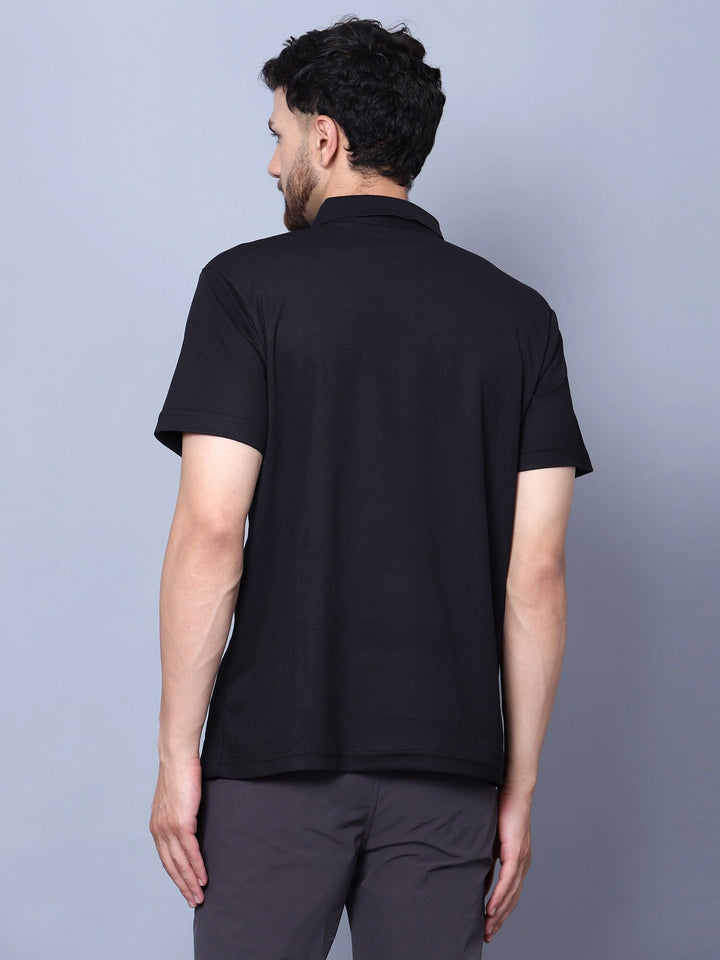 Core Men's Polo T-Shirt Black - trenz