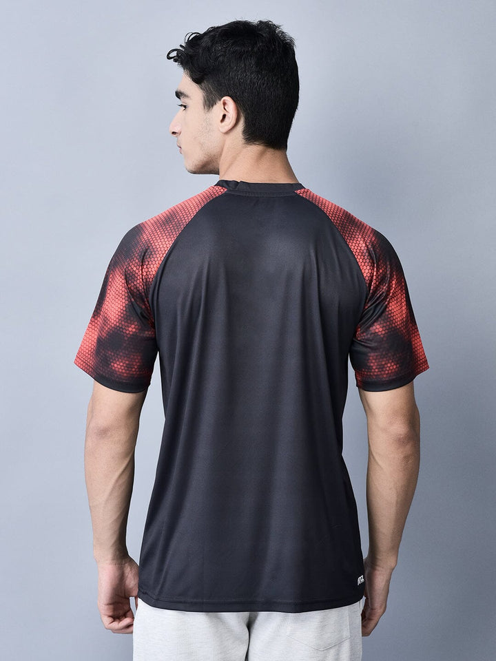 Field Performance T-Shirt Black/Red - trenz