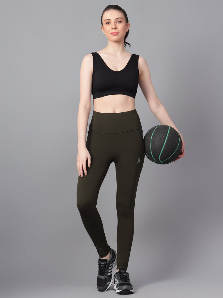 High Waist Ribbed Leggings - trenz