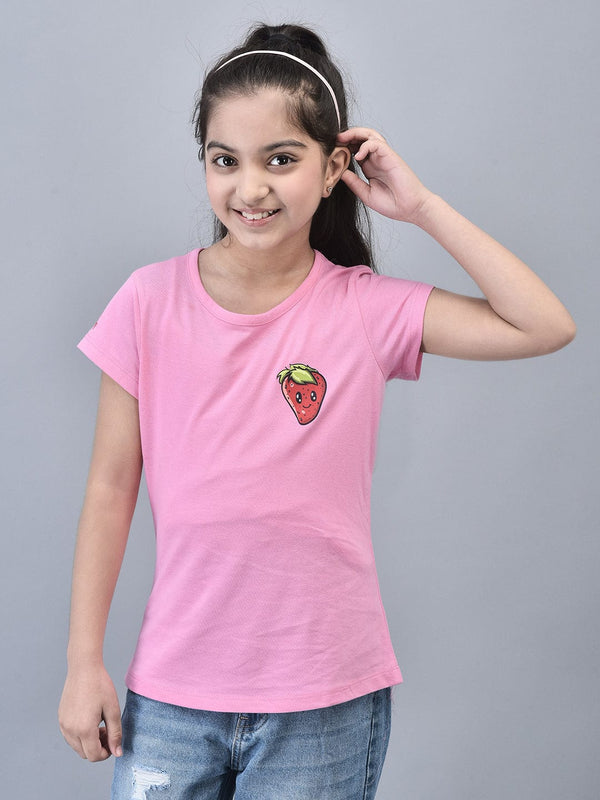 Printed Cotton Cute Fruits Tshirt - trenz