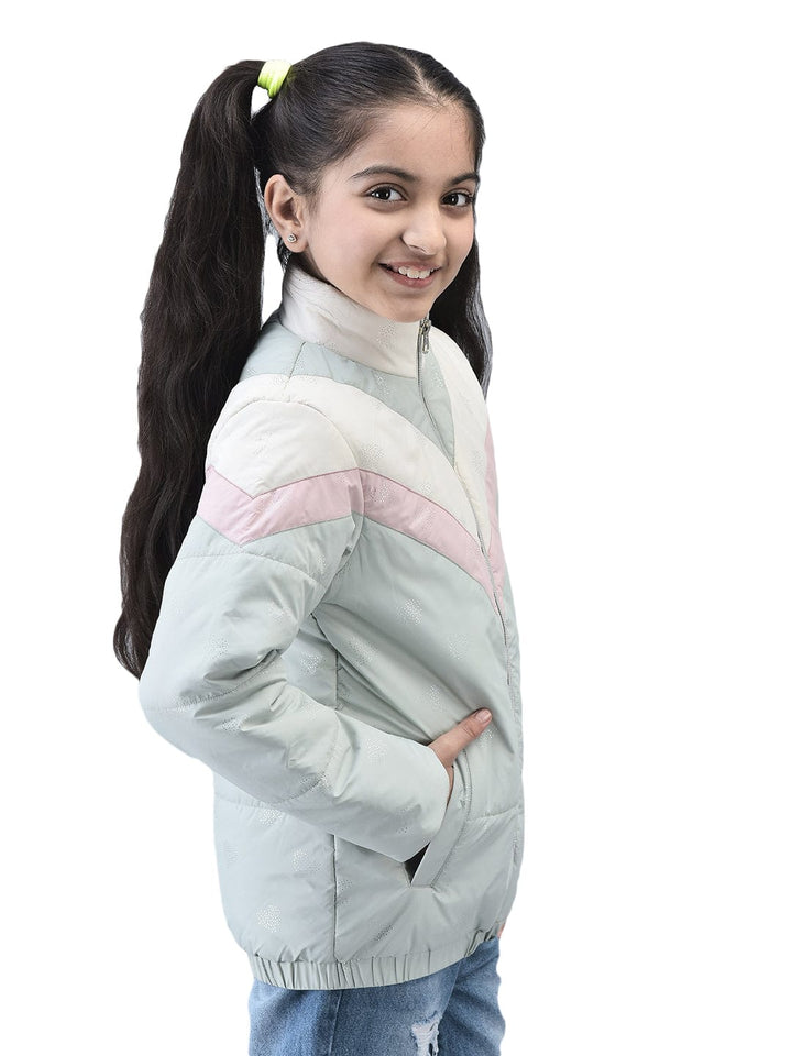 Silver Foil Puffer Jacket Kids - trenz