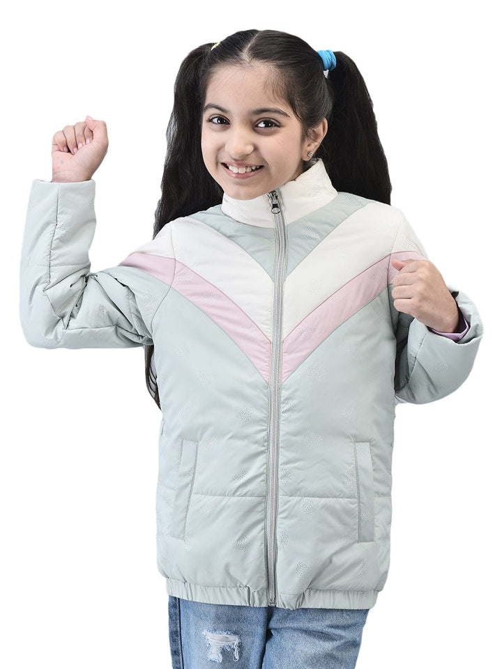 Silver Foil Puffer Jacket Kids - trenz