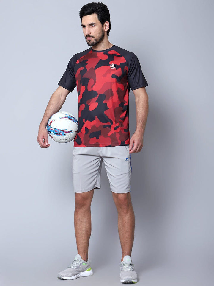 StealthFlex Camo Athletic Tshirt Black/Red - trenz