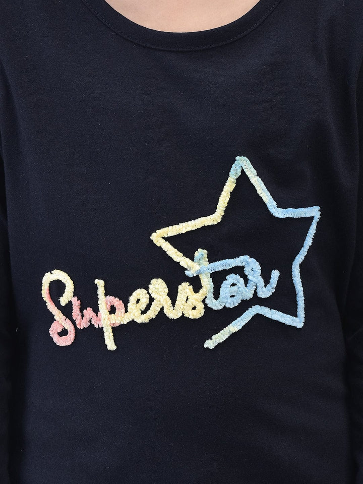 Superstar Fuzzy Embroidered Tshirt - trenz