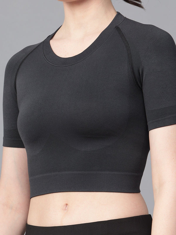 trenz womens crop top Seamless High Impact Crop Top