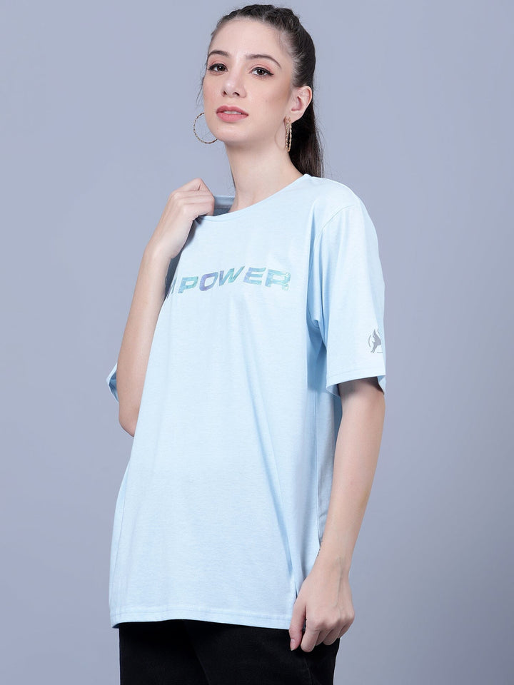 Typography Printed Oversized T-Shirt - trenz