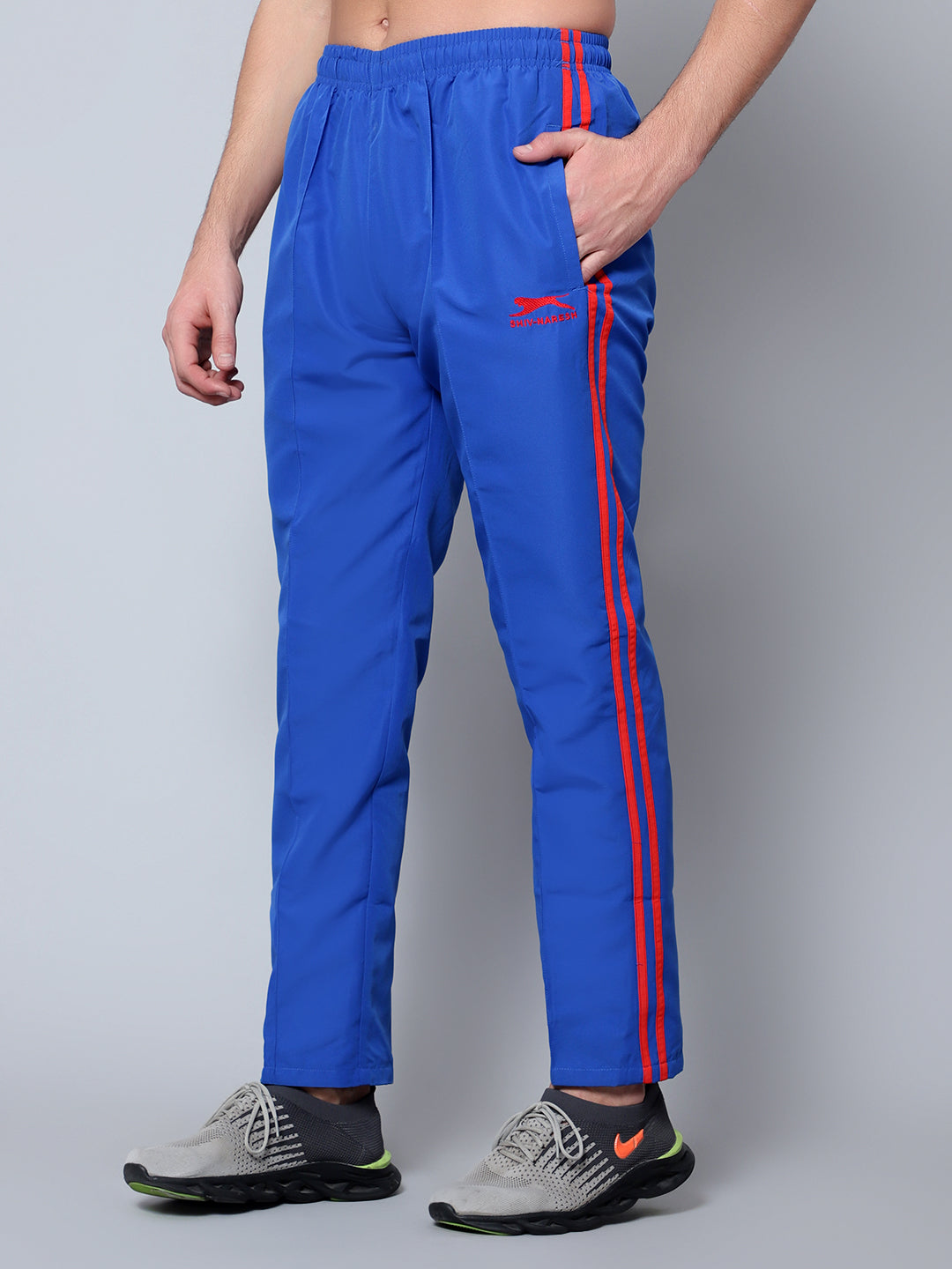 Buy Teal & navy Track Pants for Men by PILSA Online | Ajio.com