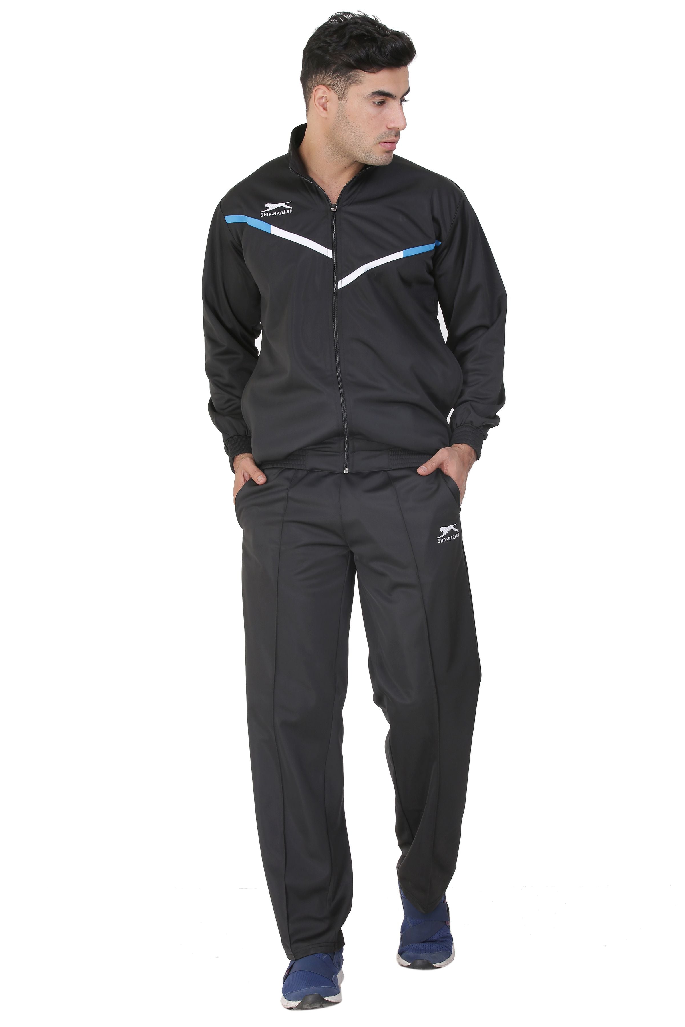 Buy Shiv Naresh Mens Regular Track Pants 550BlackRED at Amazonin
