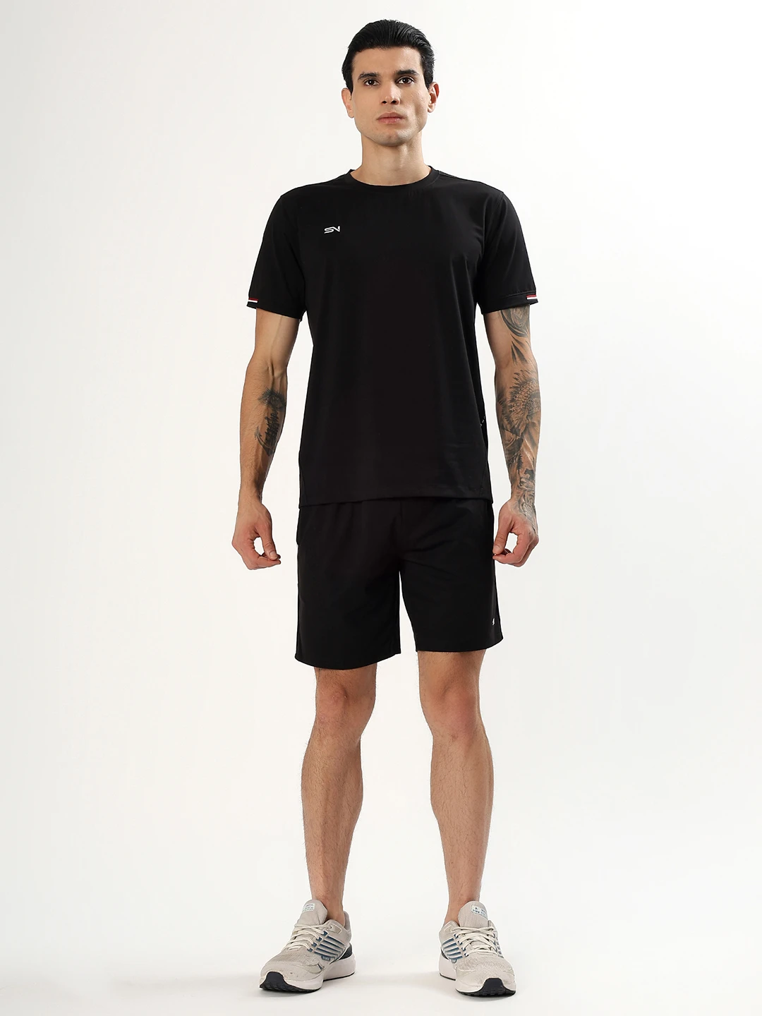 Men's Black Sportswear Co Ord Set for Gym Workout and Training
