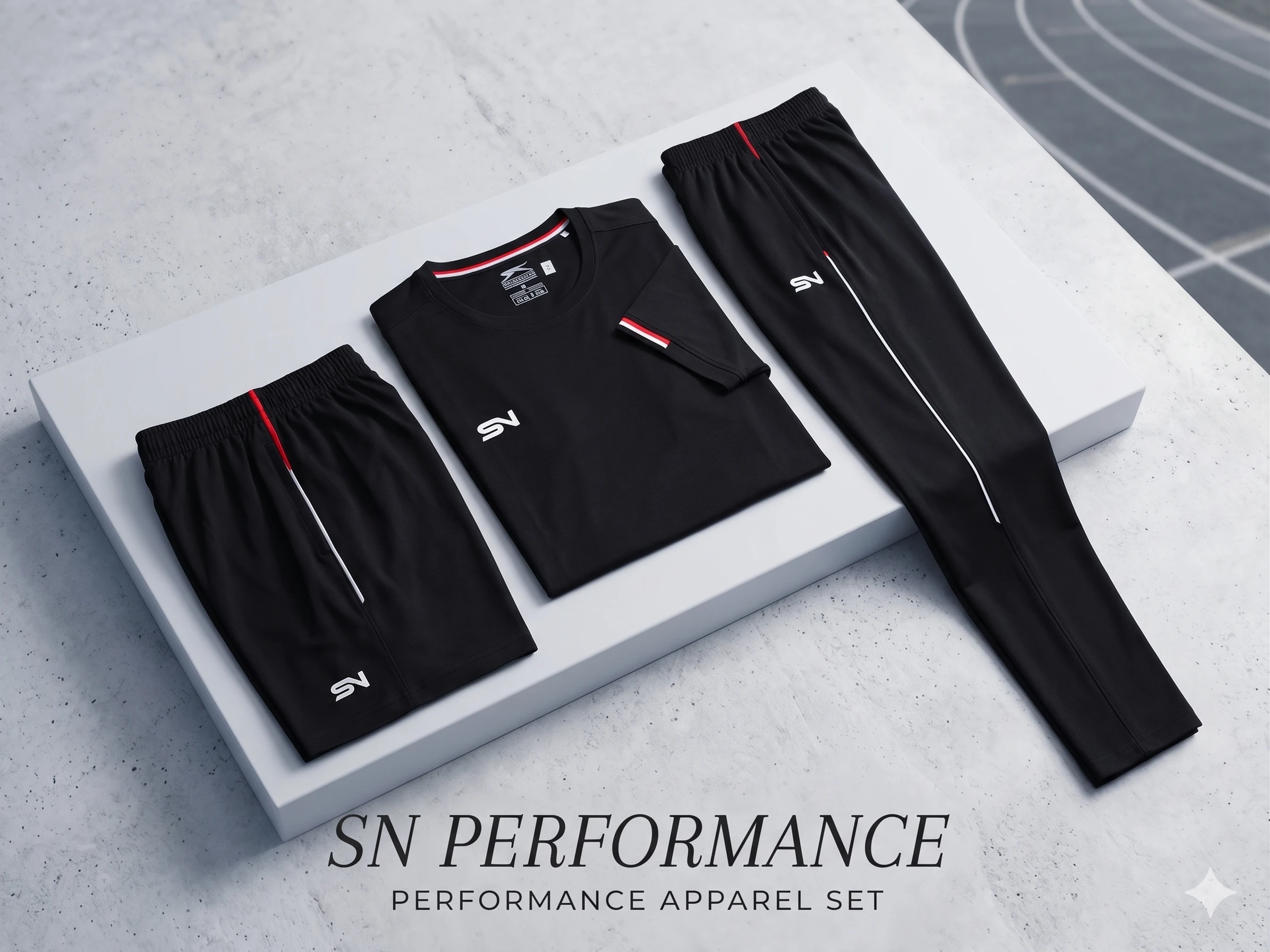 Men's Black Sportswear Co Ord Set for Gym Workout and Training