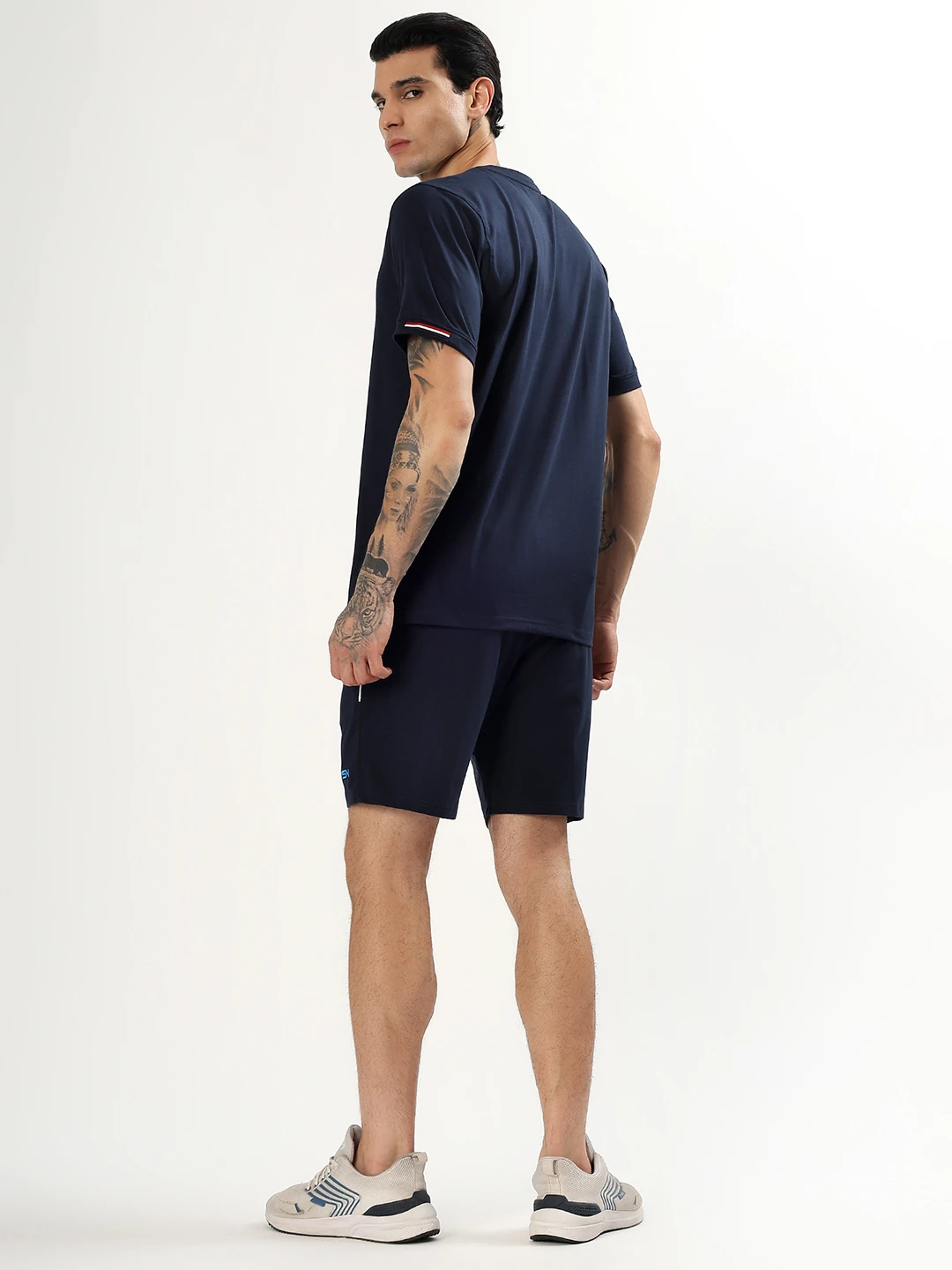 Men's Navy Athleisure Tri Set Gym Co Ord Set for Men Online India