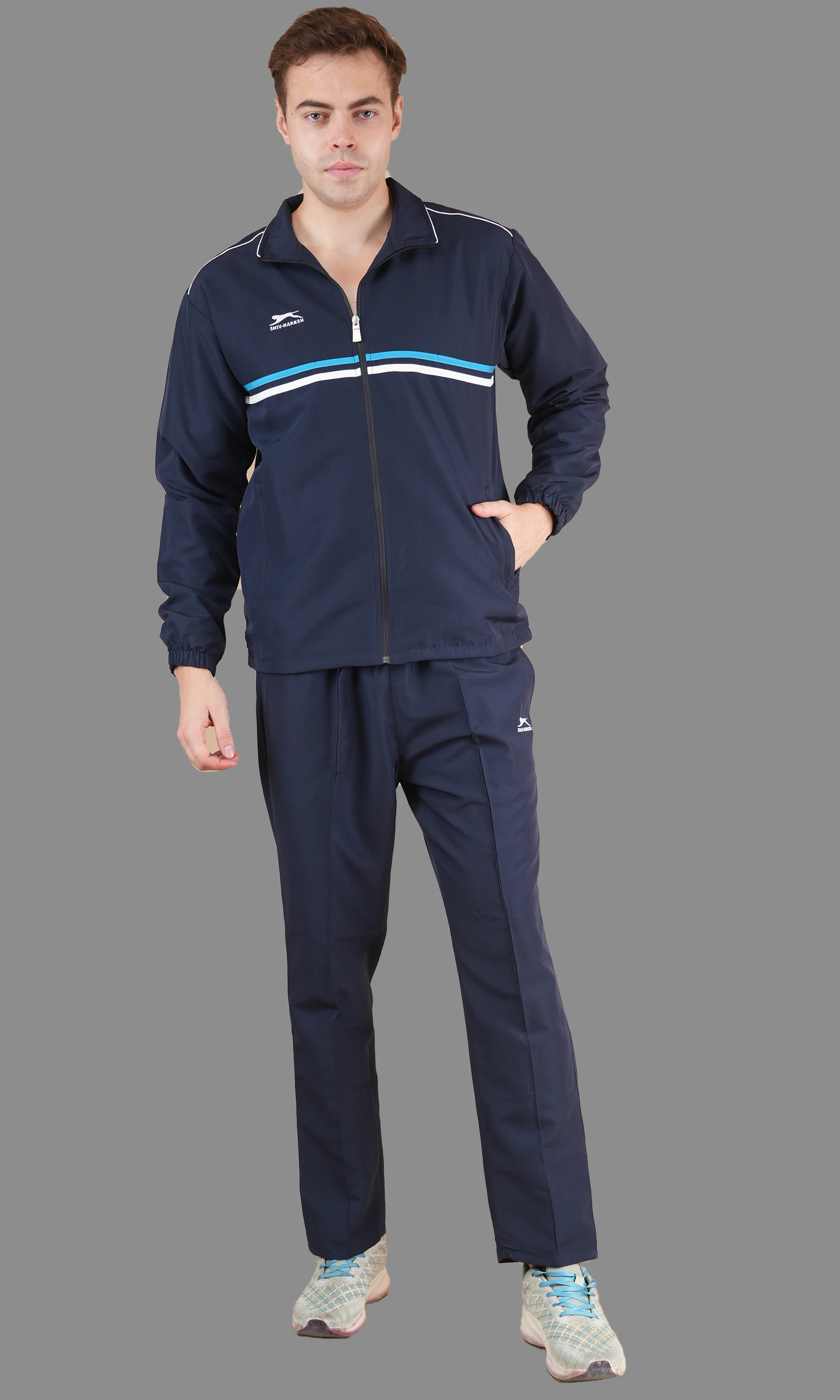 Navy/Cyan/White