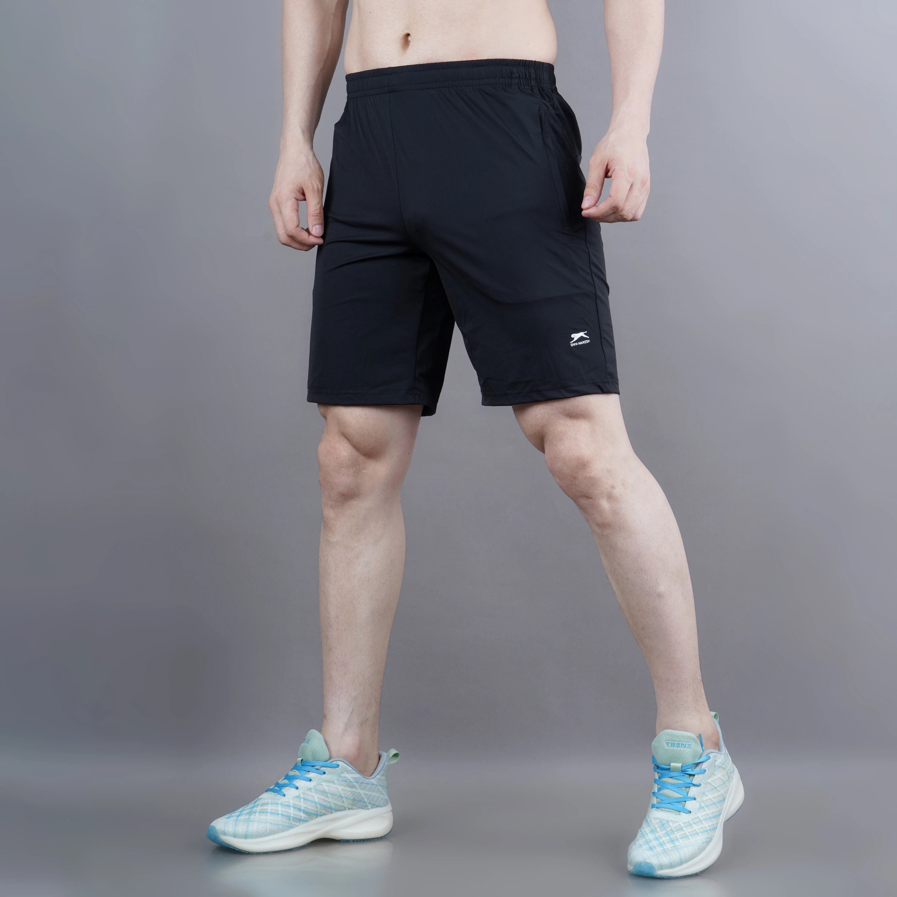 Black Sports Training Shorts for Men