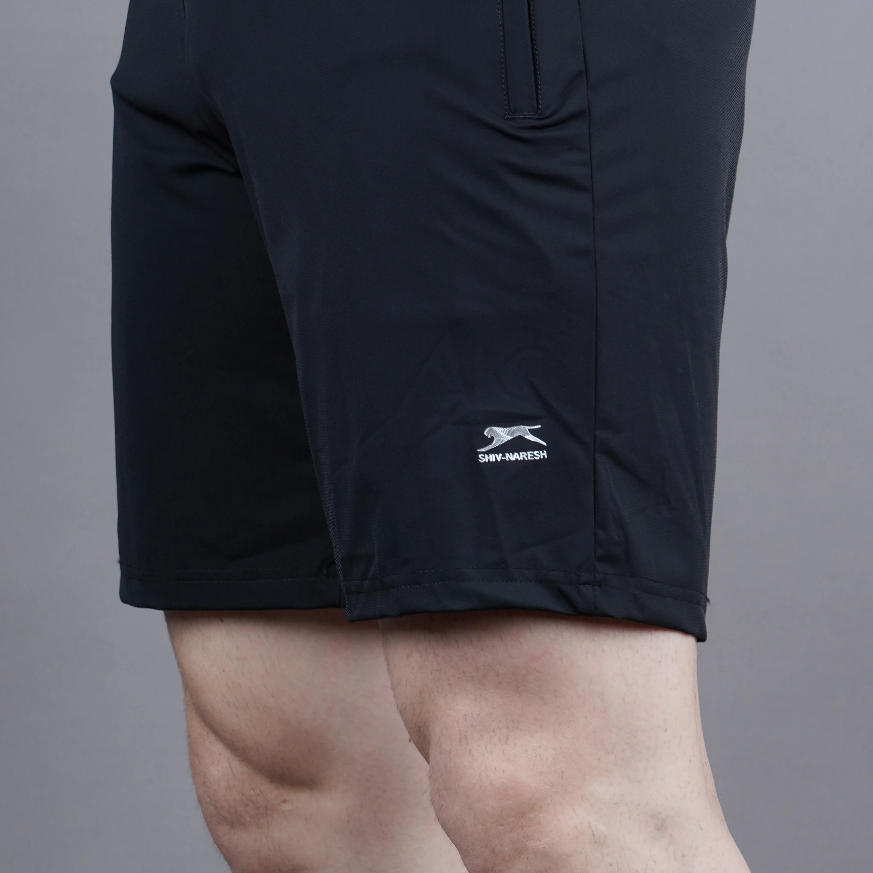 Black Sports Training Shorts for Men