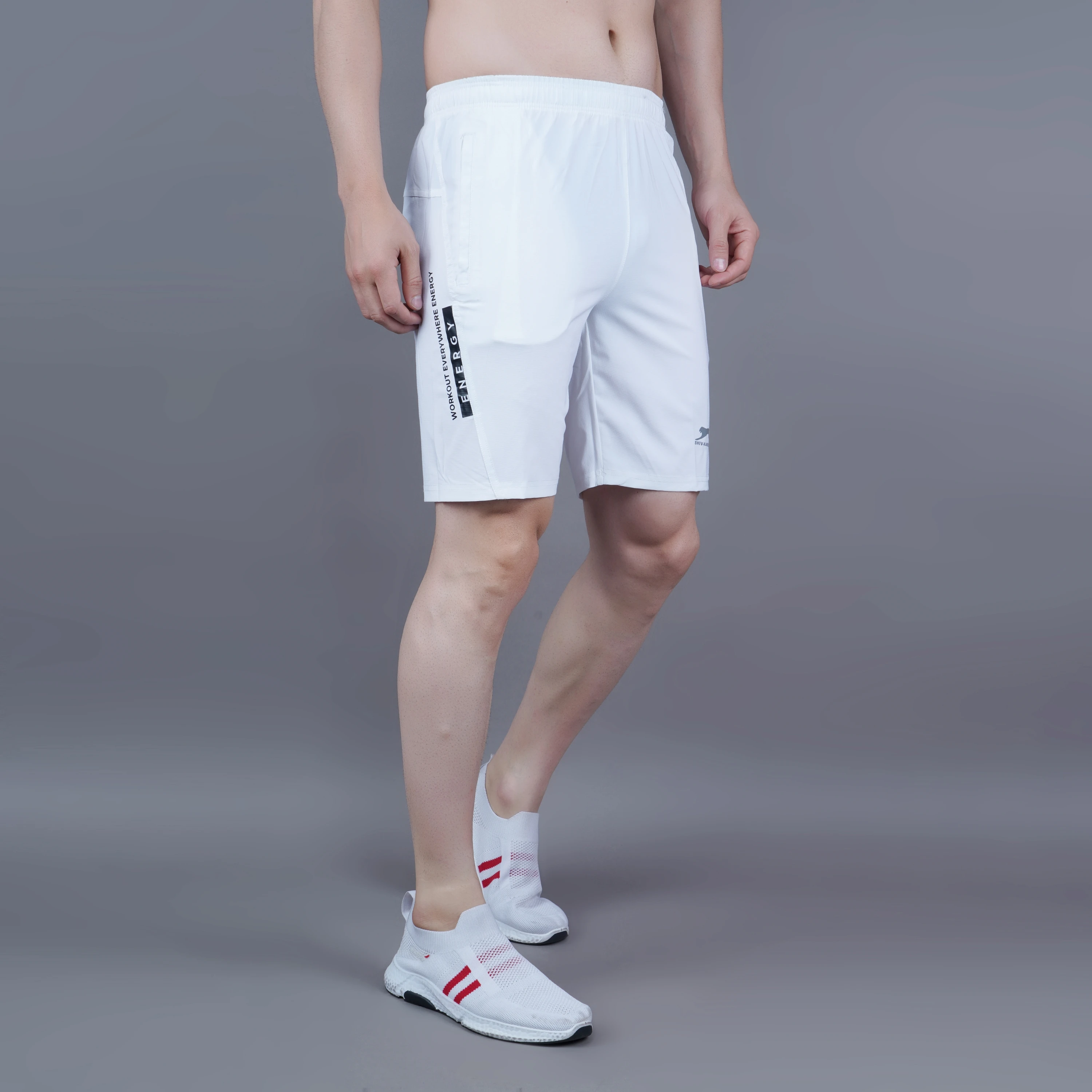 Men's white essential training shorts